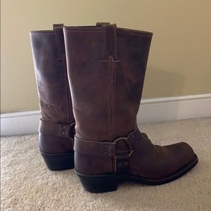 Leather Frye harness boots
